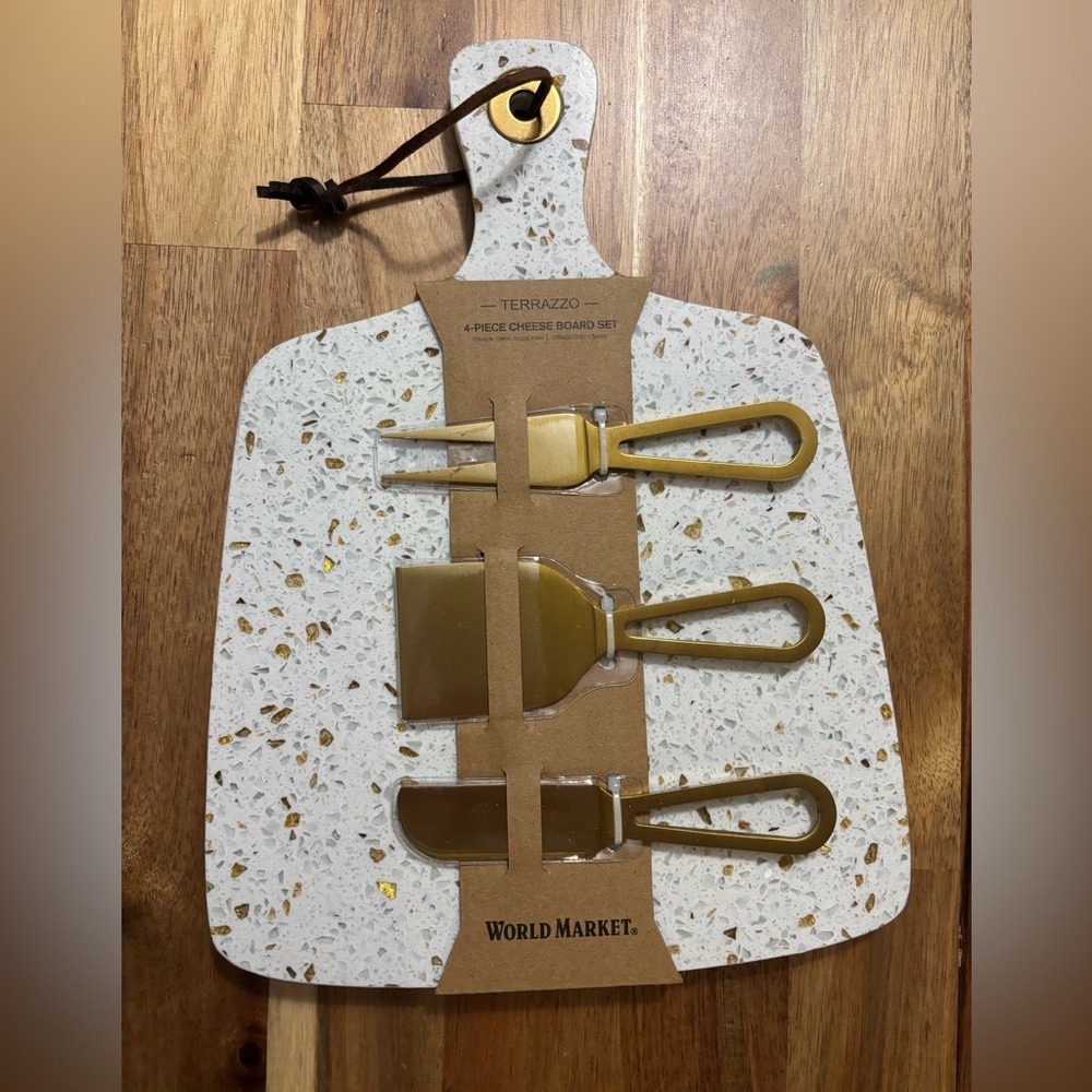 NWT World Market Cheese Board Set
